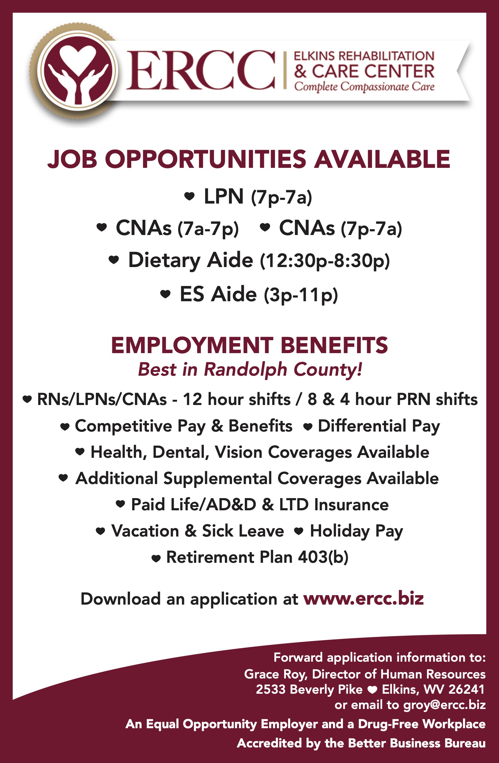 Currently hiring CNAs, RNs and LPNs
