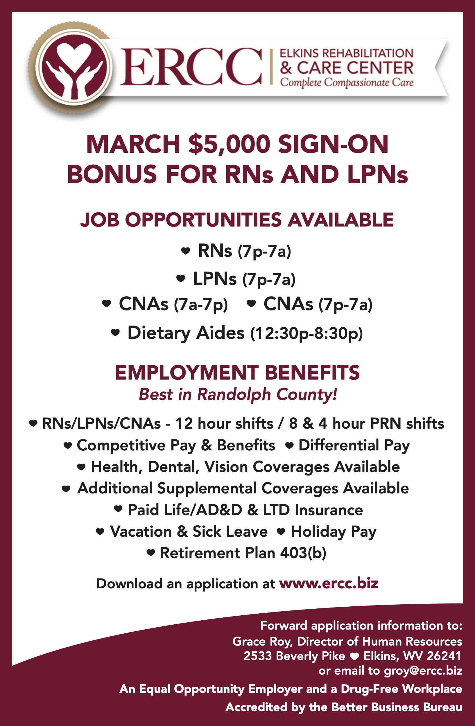 Currently hiring CNAs, RNs and LPNs