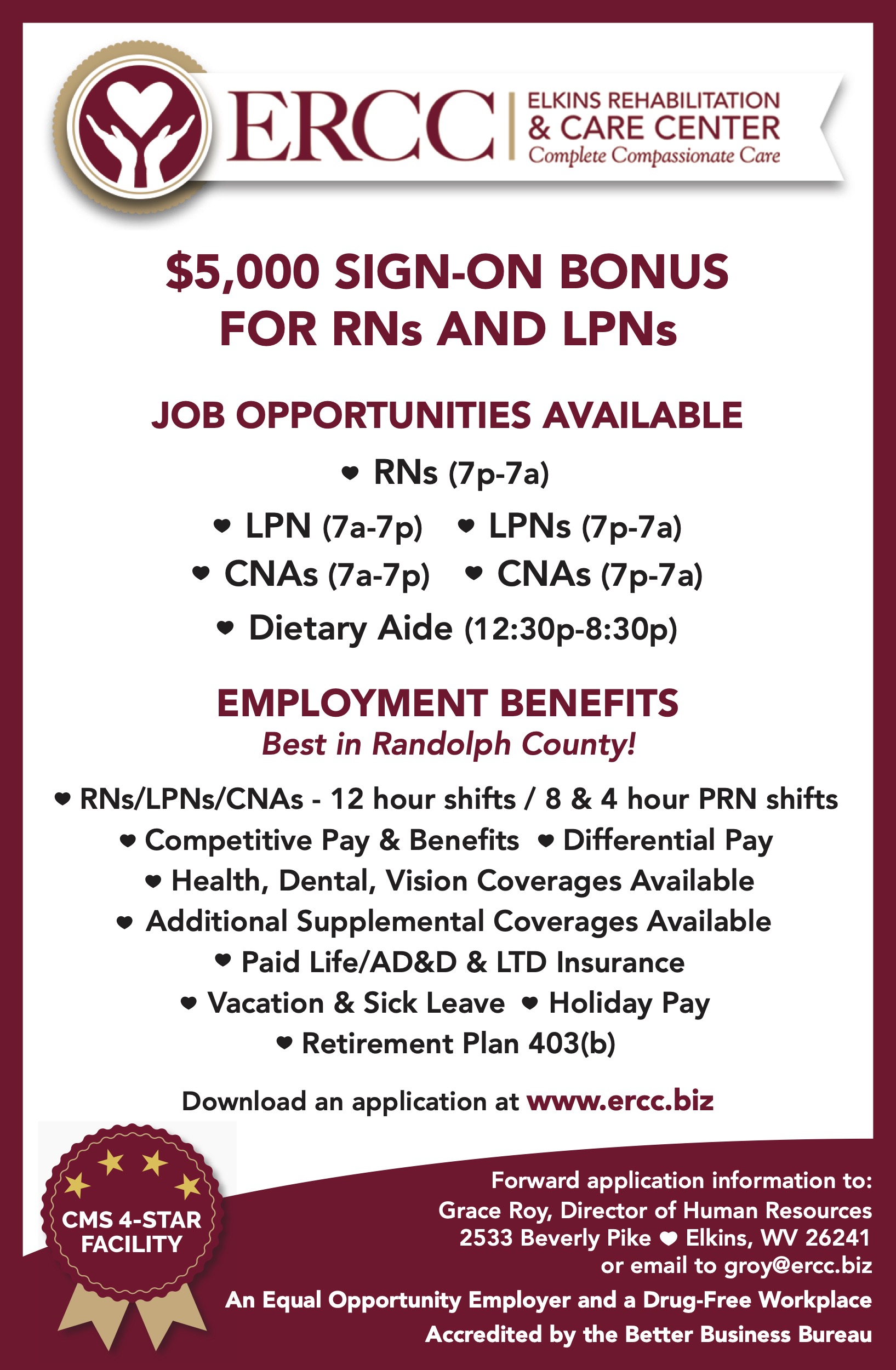 Currently hiring CNAs, RNs and LPNs