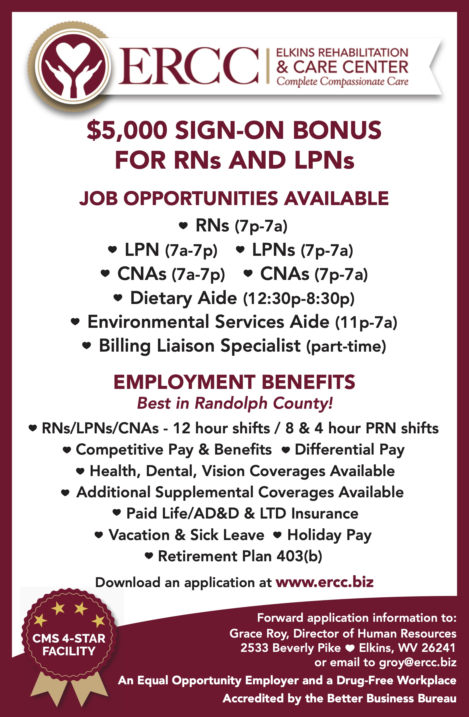 Currently hiring CNAs, RNs and LPNs