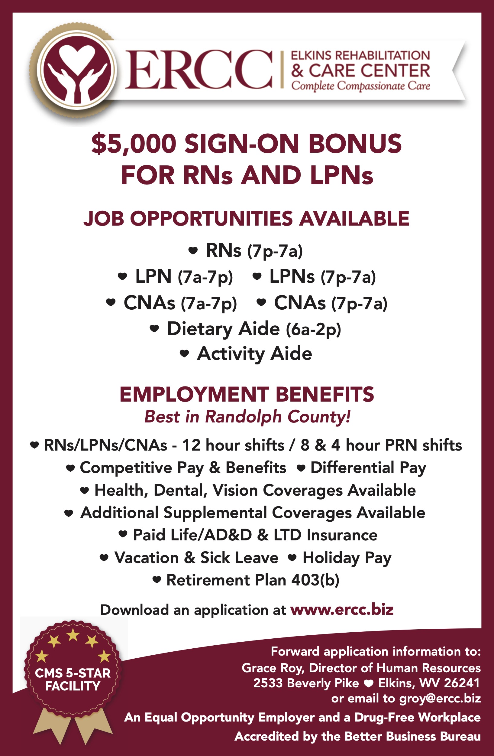 Currently hiring CNAs, RNs and LPNs