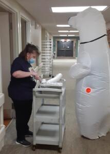 Polar Bear Handing Out Soft Drinks